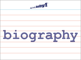 biography english to english meaning